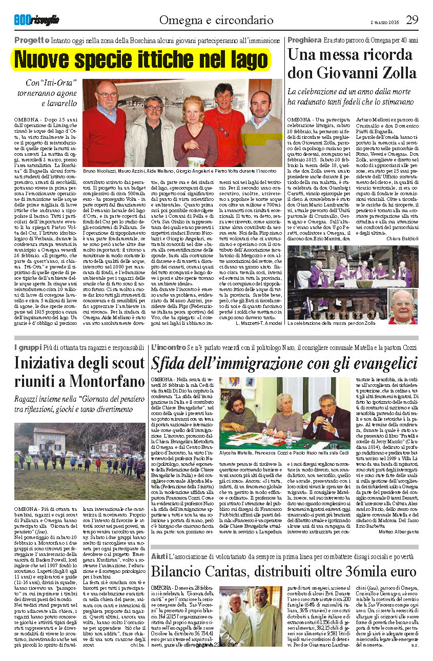 ECORISVEGLIO del 02.03.2016