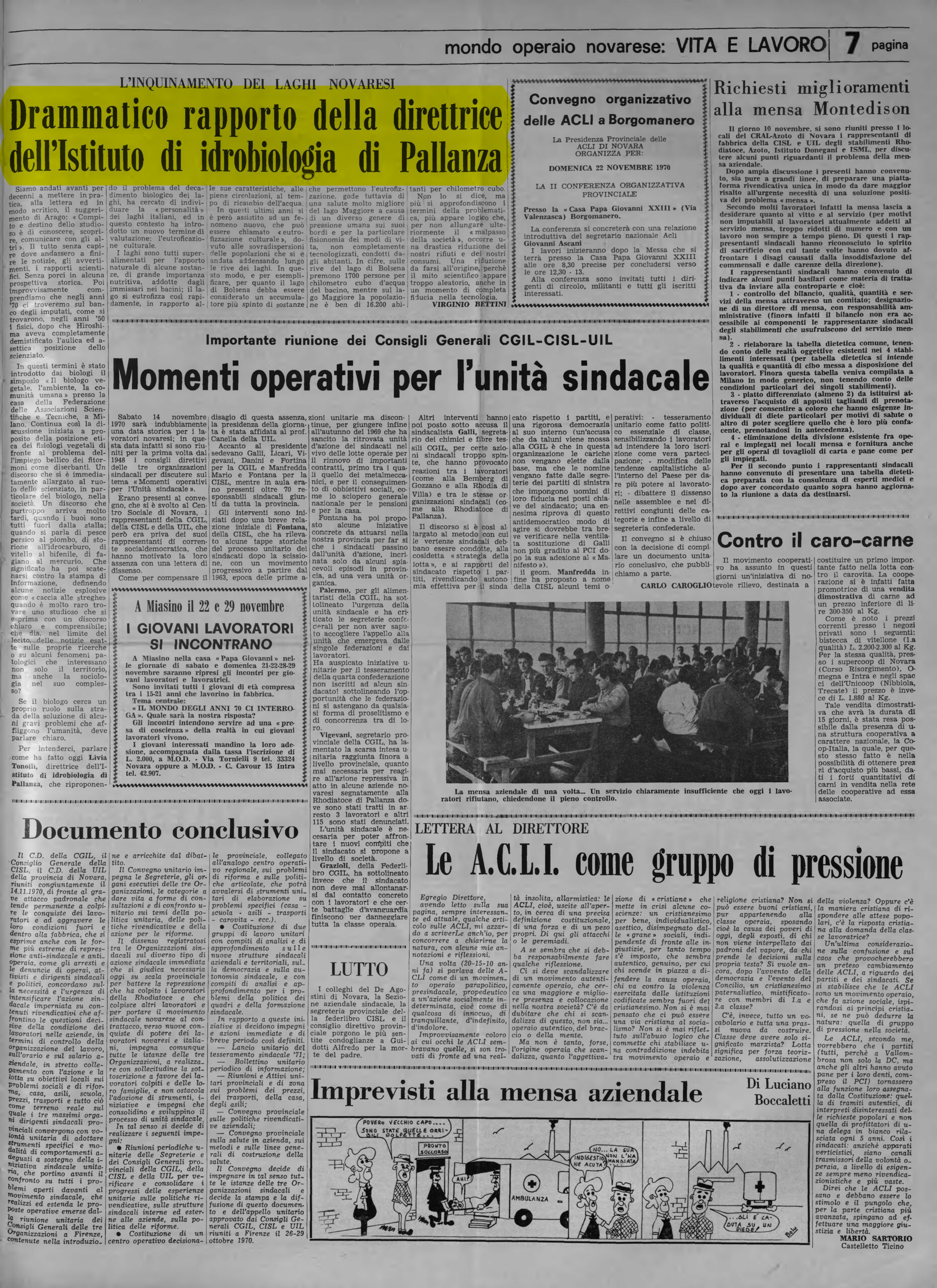 IL VERBANO del 21.11.1970