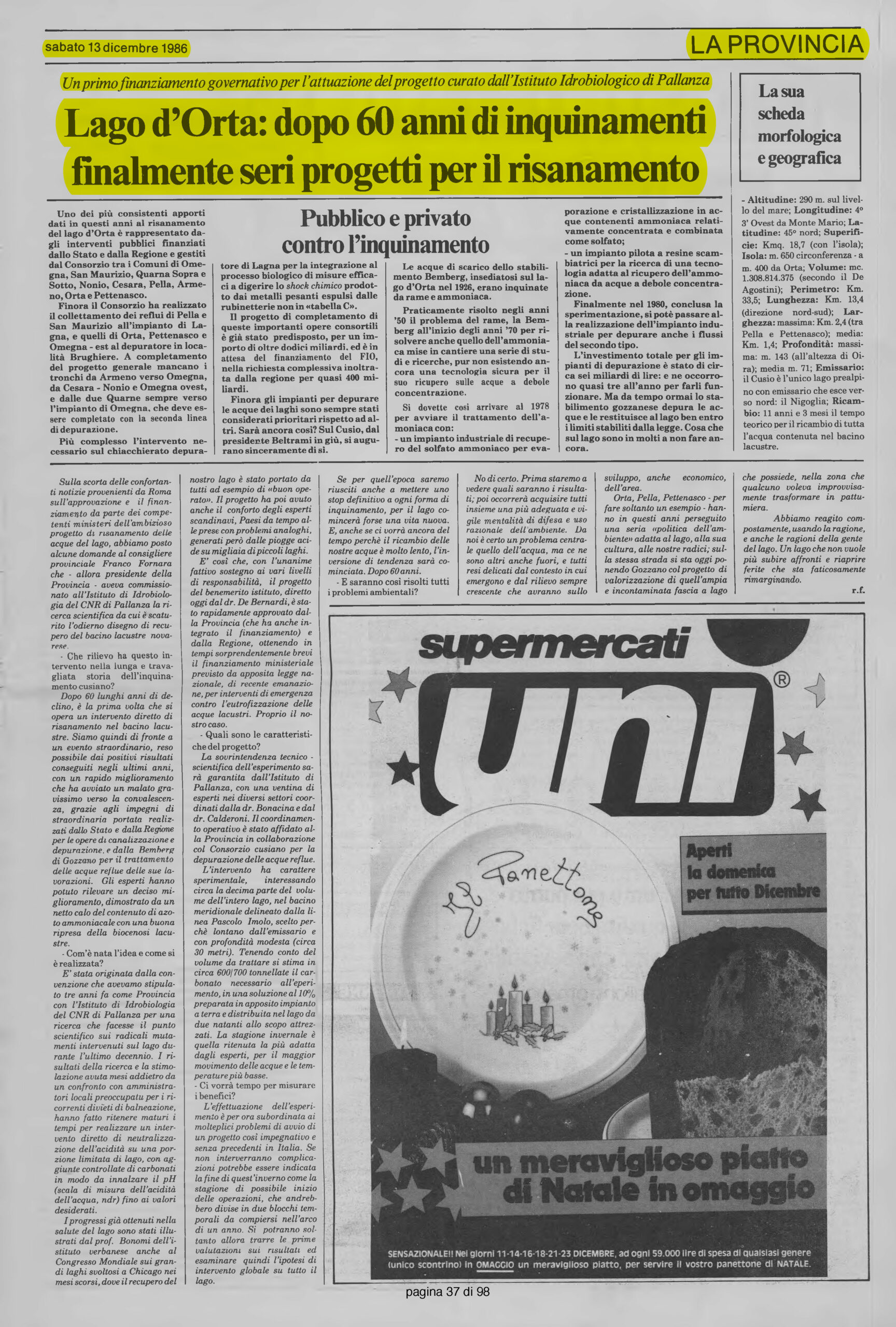 LA PROVINCIA del 13.12.1986