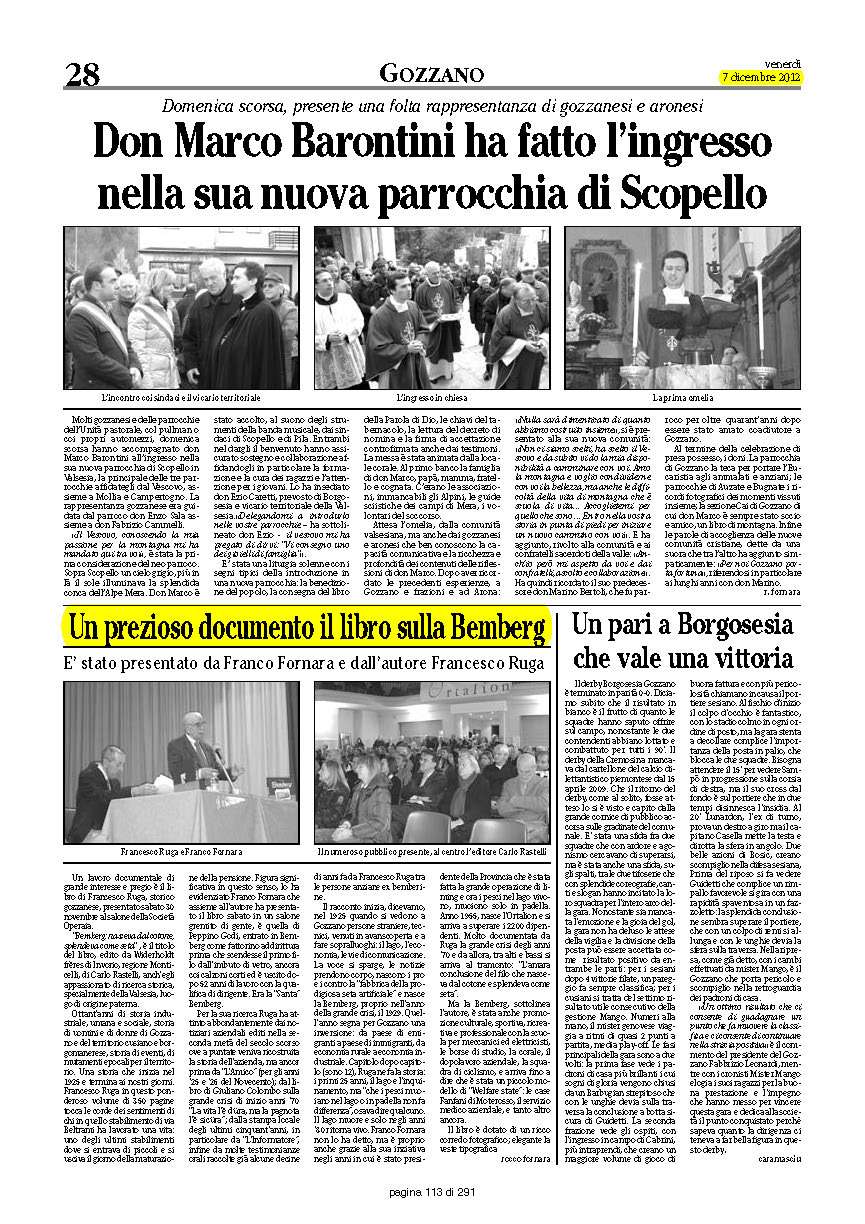 L'AZIONE del 07.12.2012