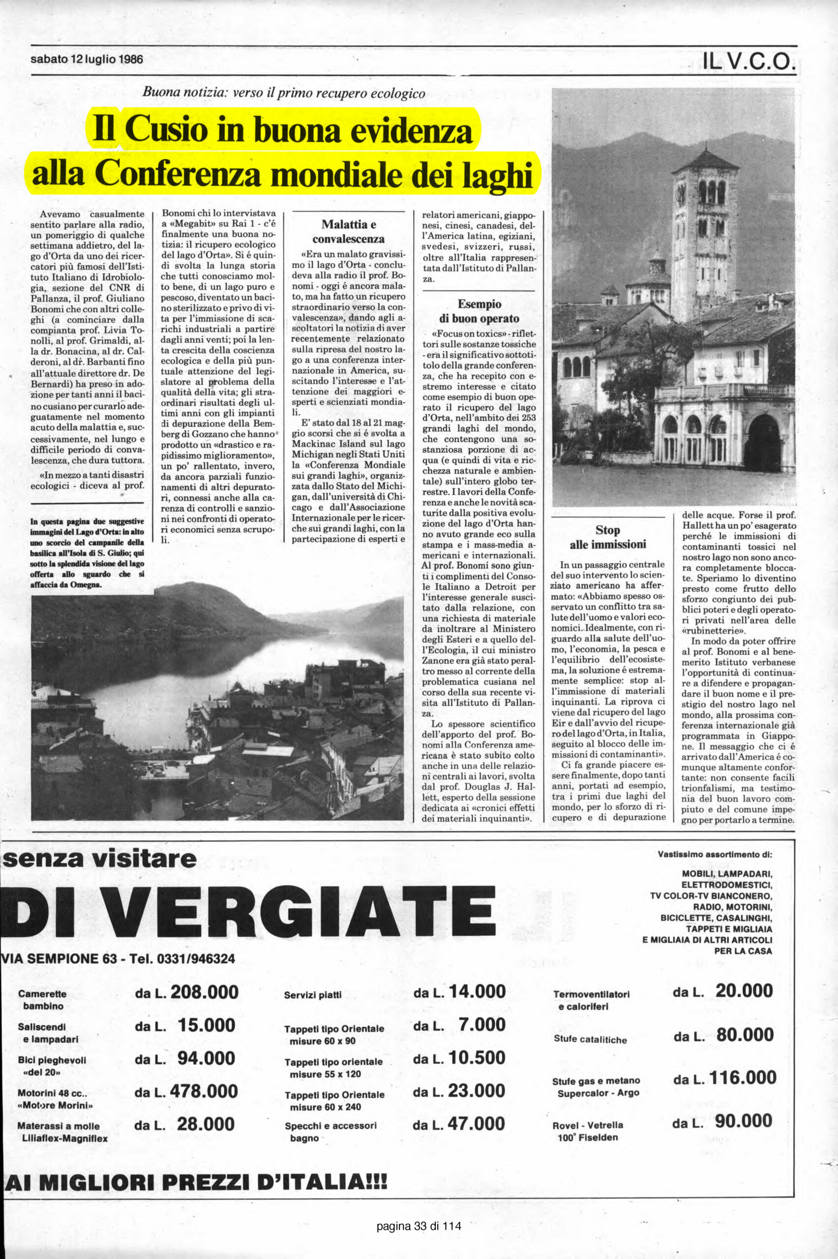 L'AZIONE del 12.07.1986