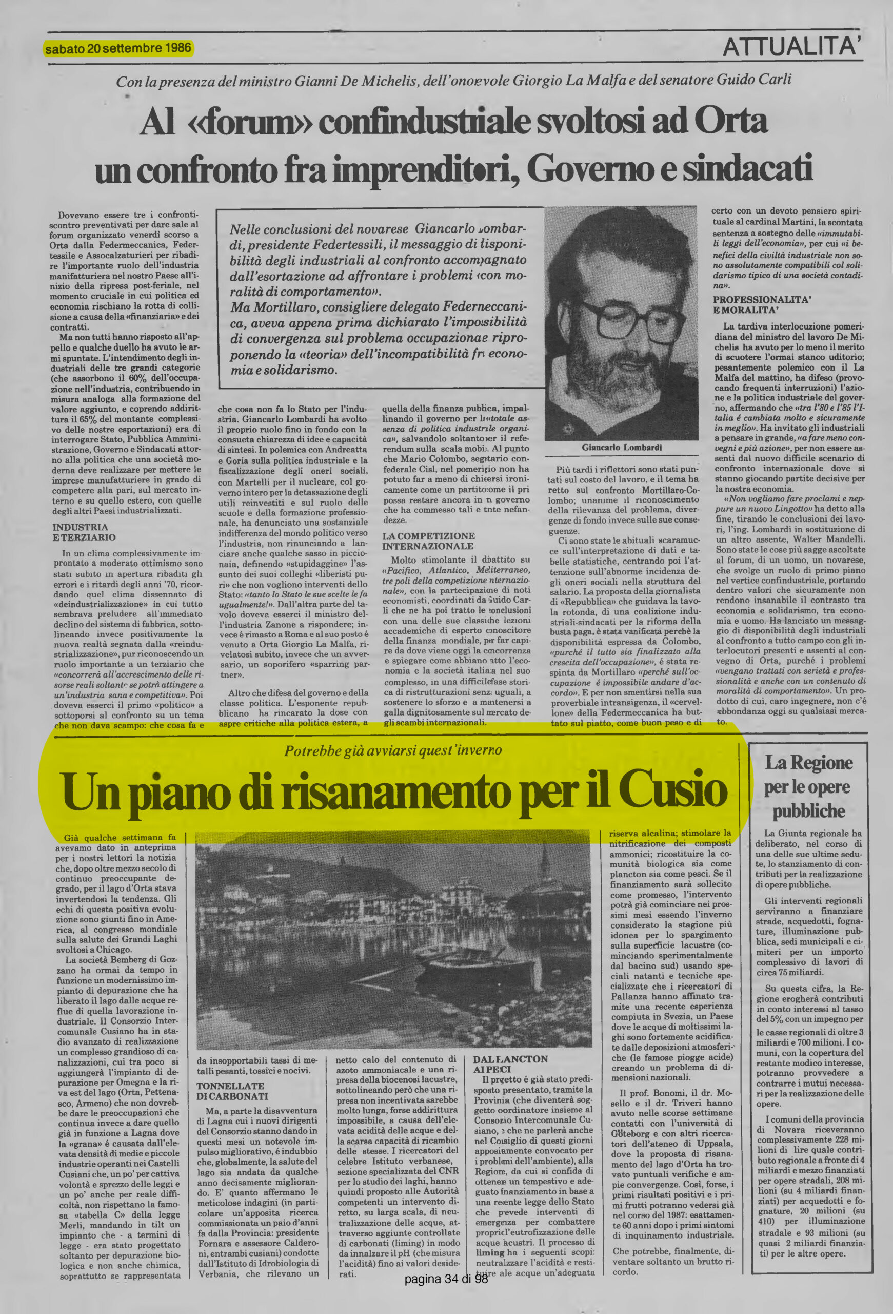 L'AZIONE del 20.09.1986