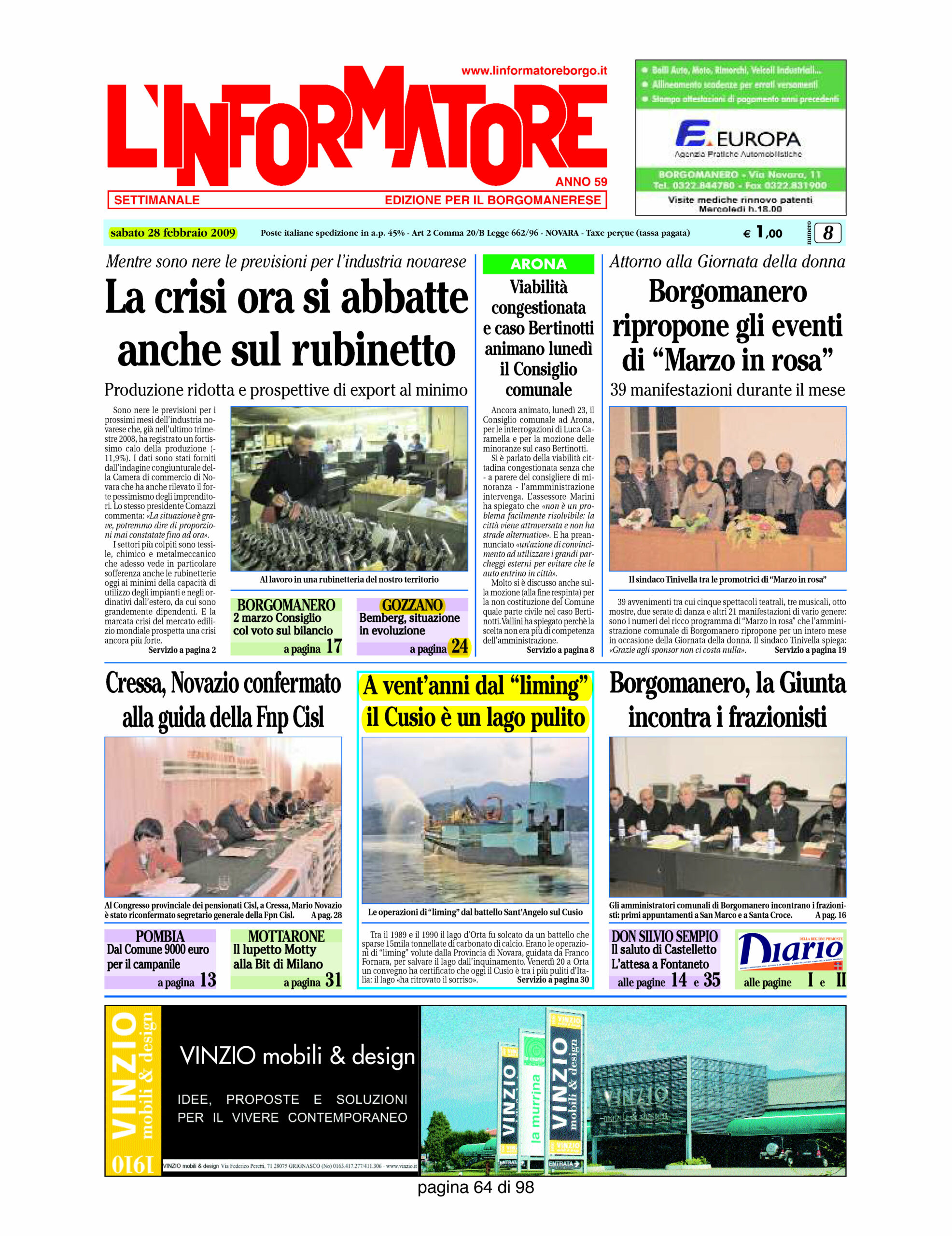 L'INFORMATORE del 28.02.2009